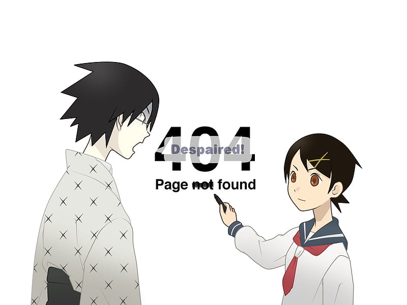 Anime error, female, dress, black, cute, hair, windows, girl, anime, page,HD wallpaper