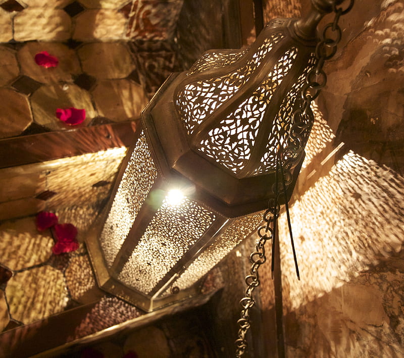 Ramadan, flowers, light, tent, HD wallpaper