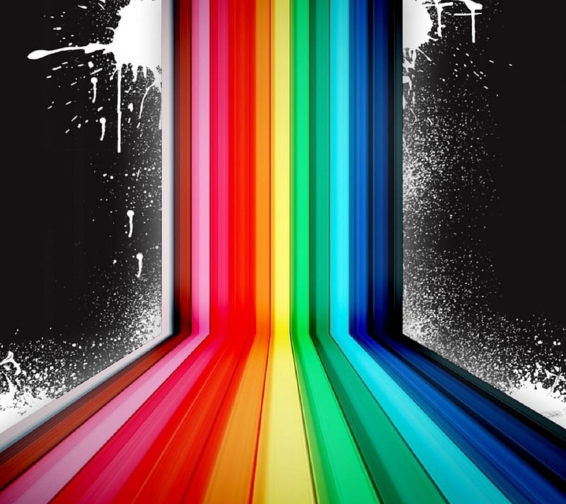 Rainbow Color Spray, colors, HD wallpaper