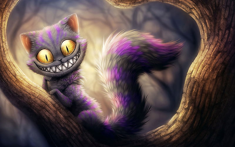 CRAZY CAT, cat, monsters, crazy, funny, cute, halloween, theme, HD wallpaper