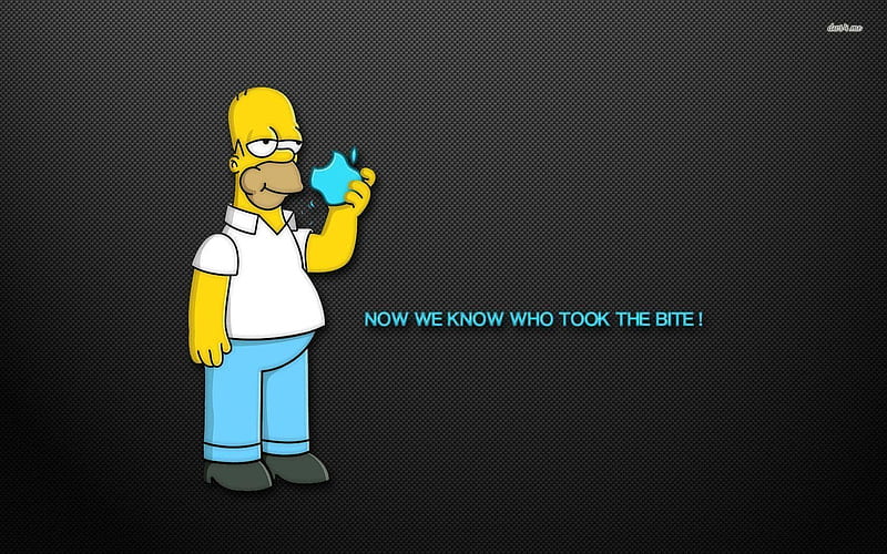 now we know, homer, apple, man, simpson, HD wallpaper