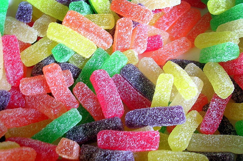 Candy Rainbow, candy, gummys, rainbow candy, gummy candy, HD wallpaper