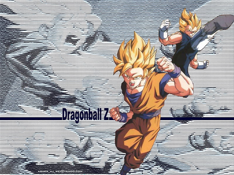 Goku and Vegeta, levels, dbz, saiyans, ssj1, HD wallpaper