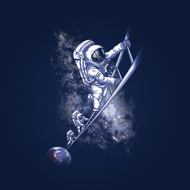 Space Ladder, 1969, 69, american, apollo 11, astronaut, conquest,  cosmonaut, HD phone wallpaper | Peakpx