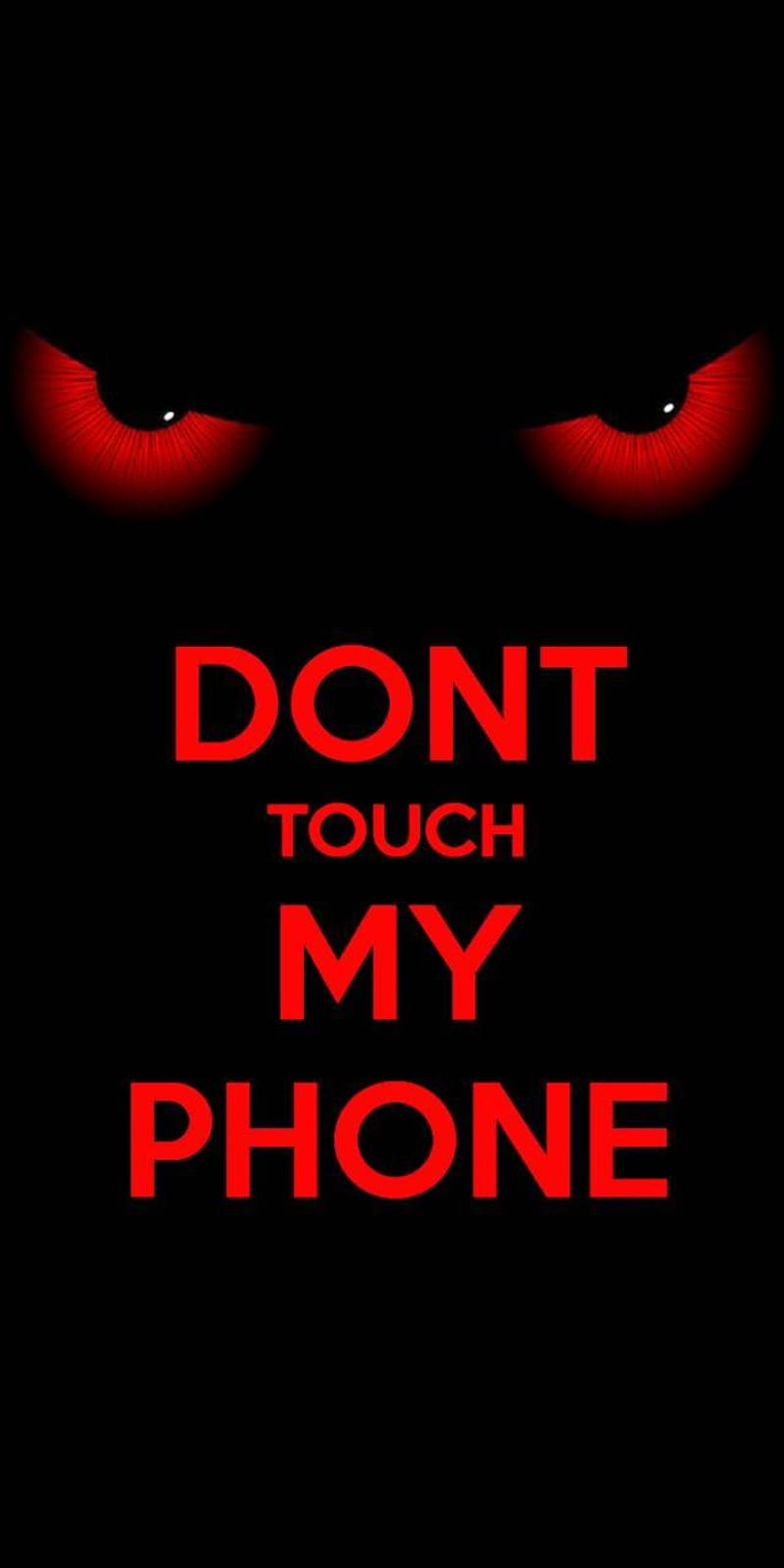 Red eyes, dont, touch, phone, lock, calm, HD phone wallpaper