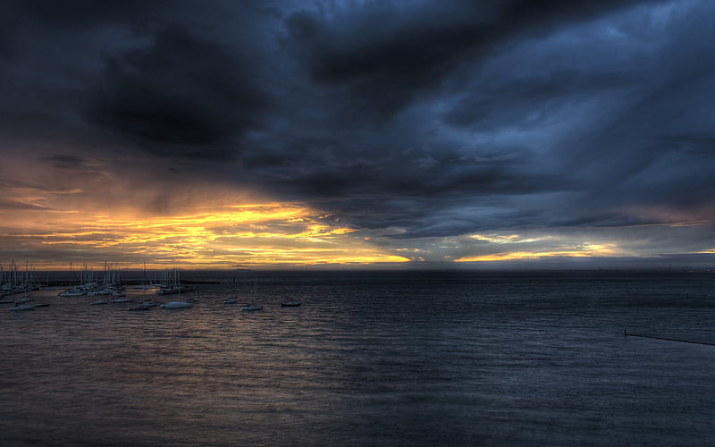 Storm, Weather, Rain, Sky, Clouds, Nature, Sea, Ocean, Sunset, Sunrise ...