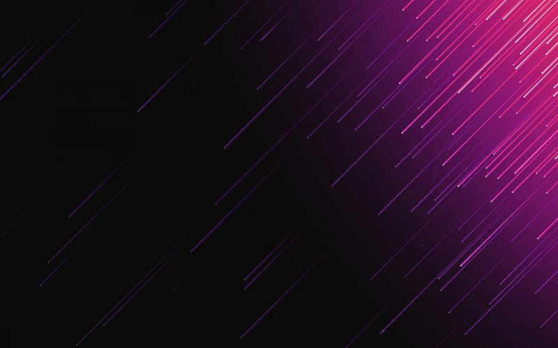 purple neon rain, creative background, purple abstraction, neon lines, HD wallpaper