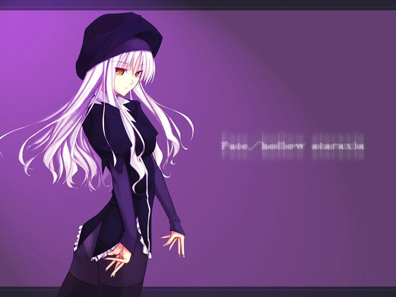 Caren Ortensia ~ Fate Hollow Ataraxia, Purple, Hollow, Anime, Heroine, Fate, Ataraxia, Game, exorcism, Girl, Caren Ortensia, Priestess, HD wallpaper