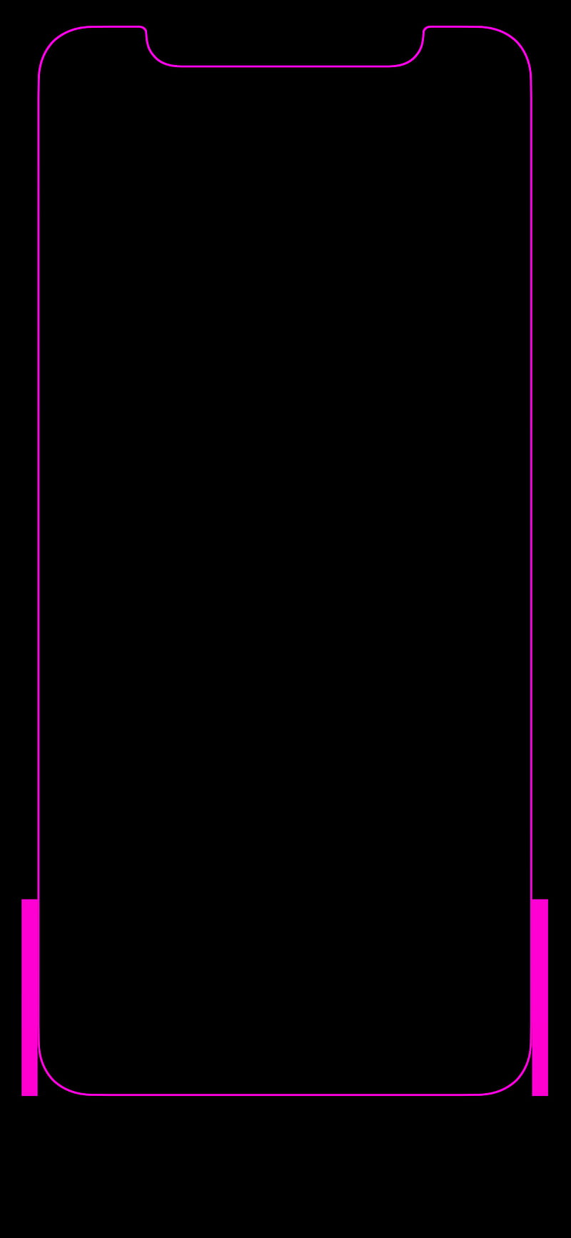 the X magenta, black, border, edge, iphonex, thex, HD phone wallpaper
