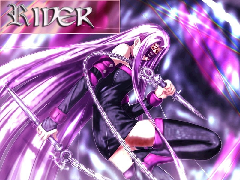 Rider, cute, purple, girl, anime, HD wallpaper | Peakpx