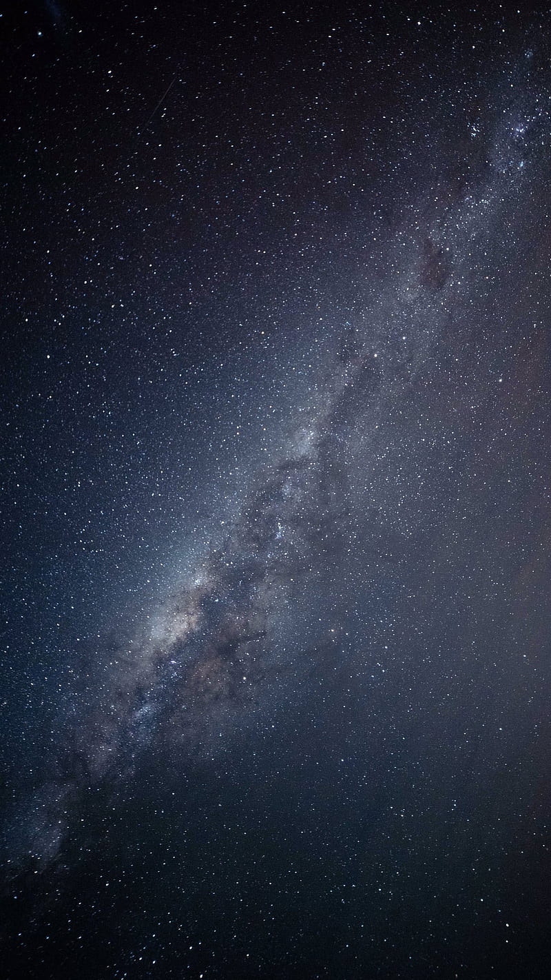 Blue starry sky in dark night, HD phone wallpaper