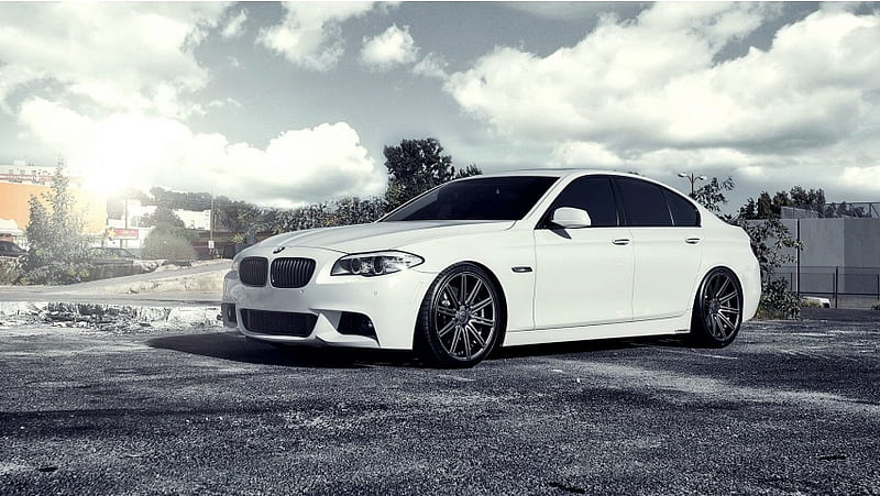 BMW 5 Series, 5 series, f10, tuning, vossen, HD wallpaper