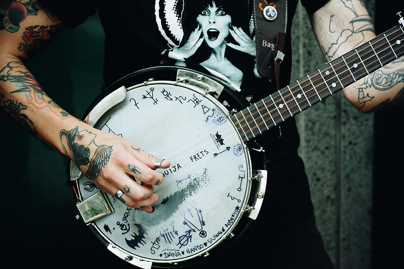 person playing banjo, HD wallpaper
