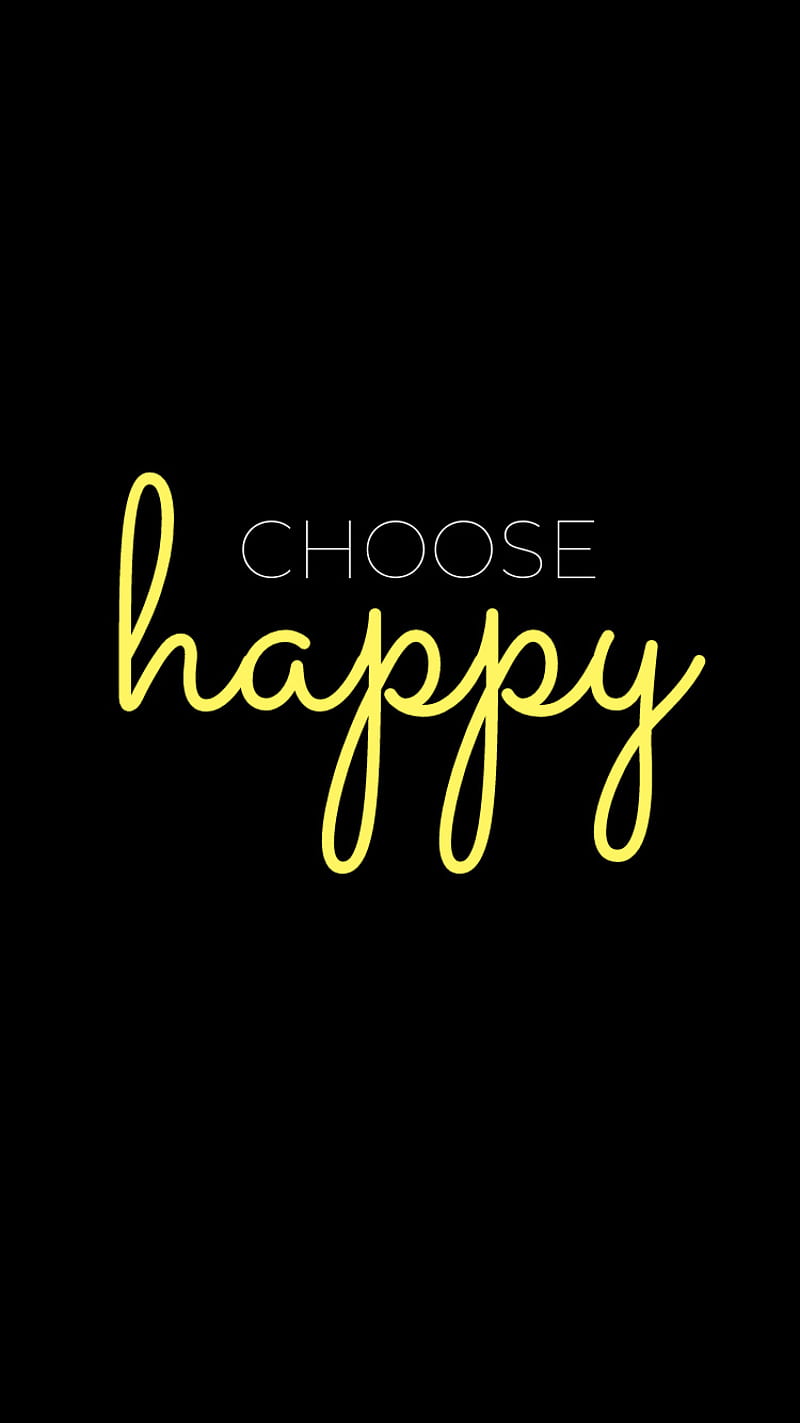Choose happy, love, quotes, HD phone wallpaper