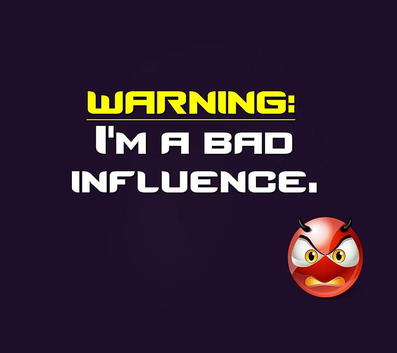Warning, attitude, cool, funny, influence, new, nice, smiley, HD wallpaper