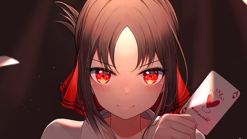 Anime, Kaguya-sama: Love is War, Kaguya-sama wa Kokurasetai, Kaguya Shinomiya, Black Hair, Red Eyes, Girl, HD wallpaper
