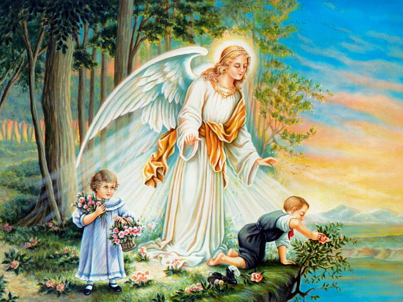 Holy Guardian Angel, guardian angel, messager, heavenly advocate, angel, HD wallpaper