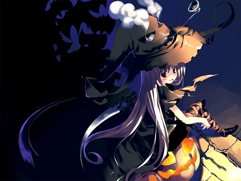 Cute Anime Witch | Anime halloween, Witch wallpaper, Anime witch