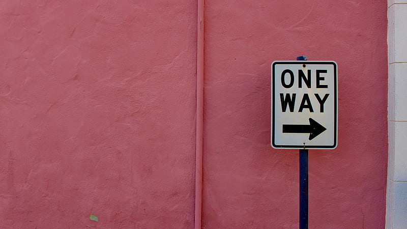 :-), chaney zimmerman, one way, sign, white, pink, street, HD wallpaper