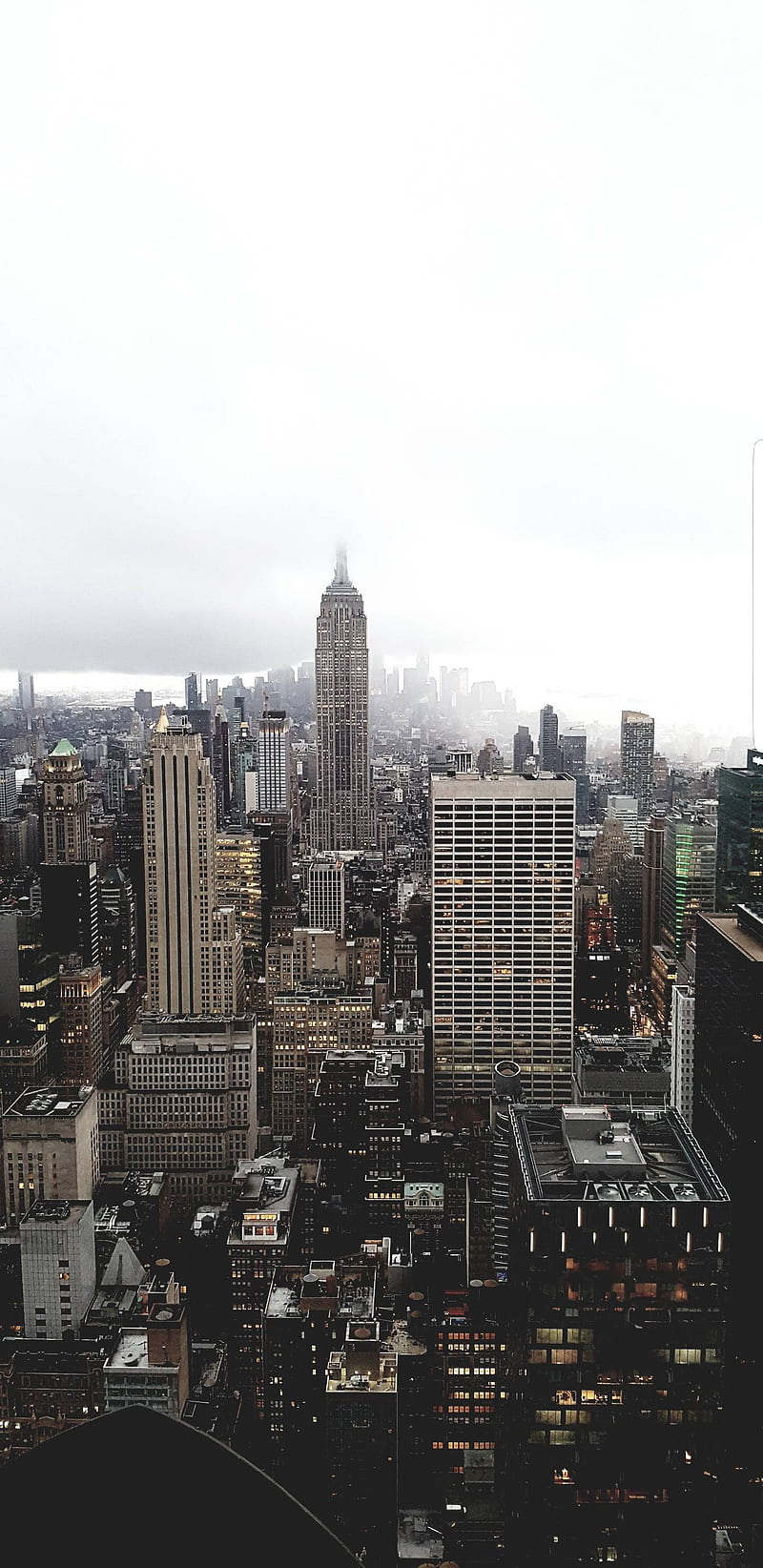 New York, black, city, cloudy, newyork, newyorkcity, people, rainy, smog, usa, white, HD phone wallpaper