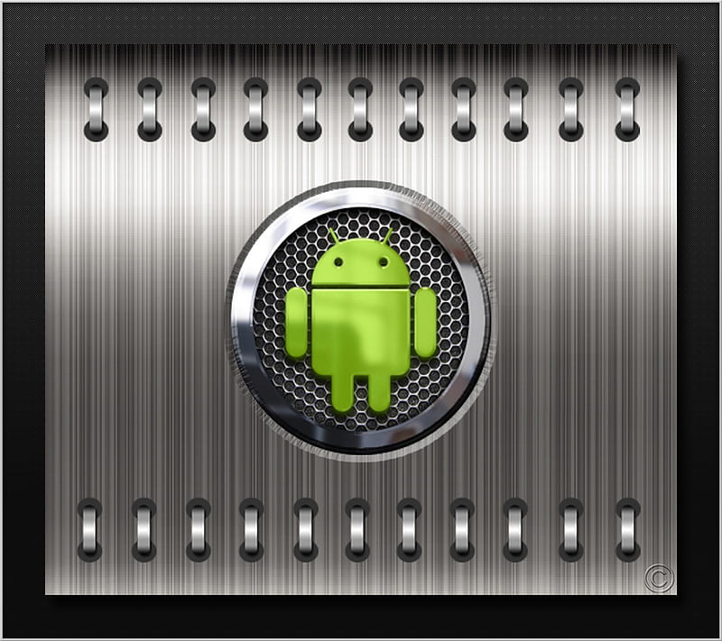 Android, desenho, droid, logo, phone, silver, steel, technology, HD wallpaper