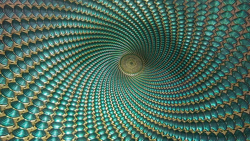 Blue Shell Swirl Lines Fractal Abstraction Abstract, HD wallpaper