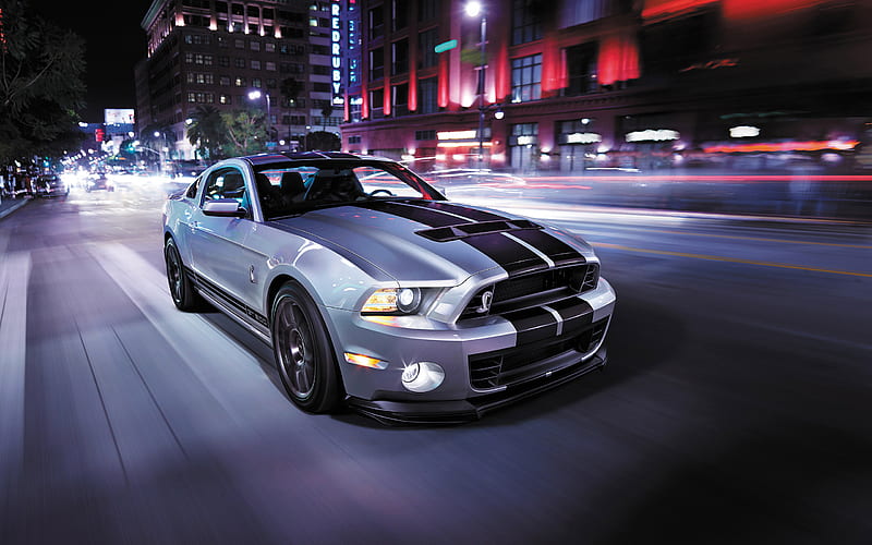 2014 Ford Shelby Mustang GT500, 5th Gen, Coupe, Supercharged, V8, car, HD wallpaper