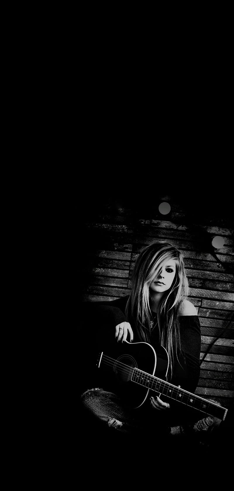 Avril Lavigne, alone, black, dark, rock, singer, vocalist, woman, HD phone wallpaper