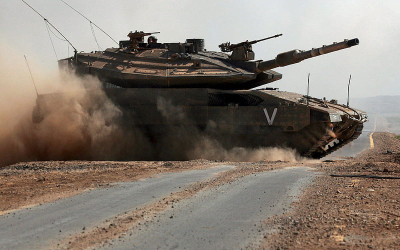 Merkava IVm, Mk 4m Windbreaker, Israeli main battle tank, desert, modern tanks, Israel, Merkava, HD wallpaper