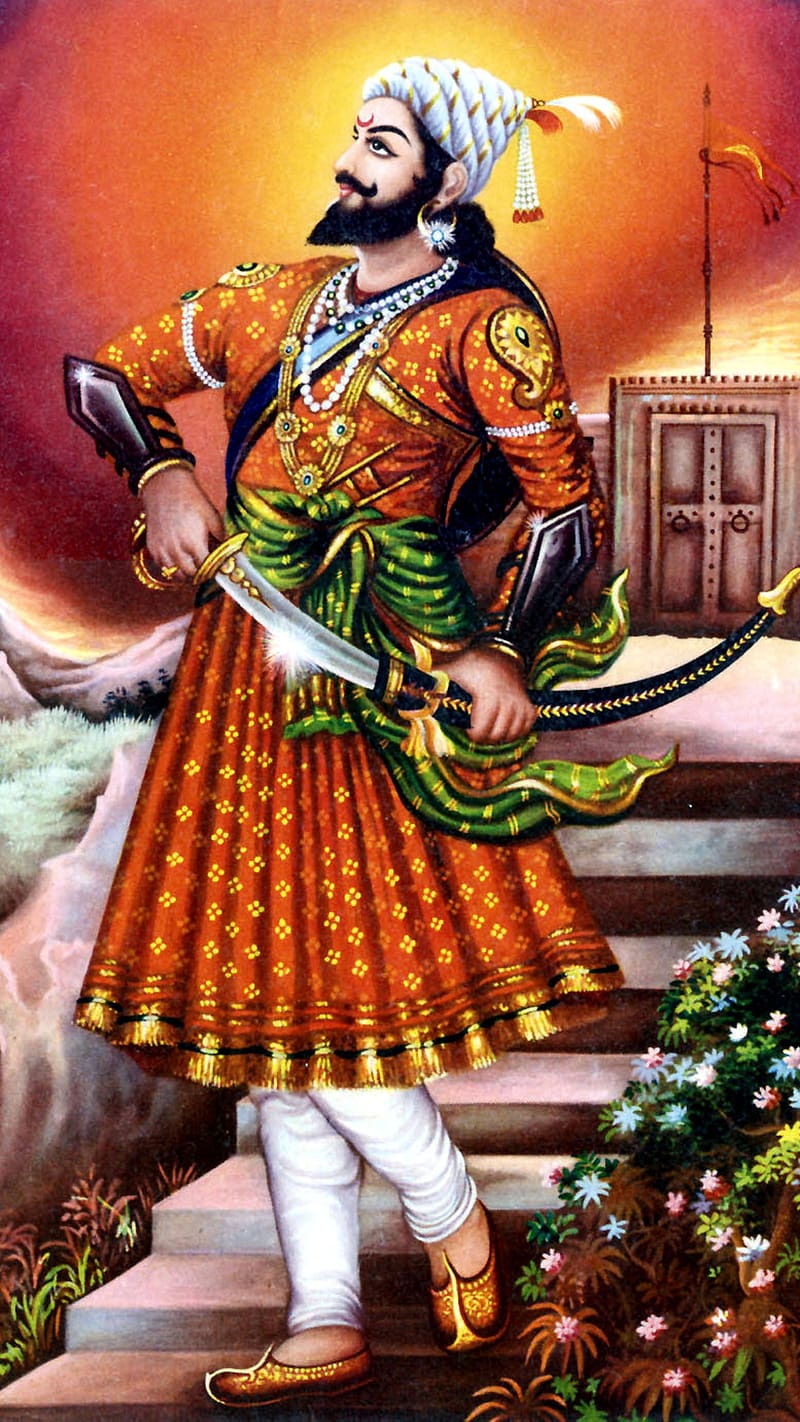 Shivaji Ke, Removing Sword, chhatrapati shivaji maharaj, king, maratha empire, HD phone wallpaper