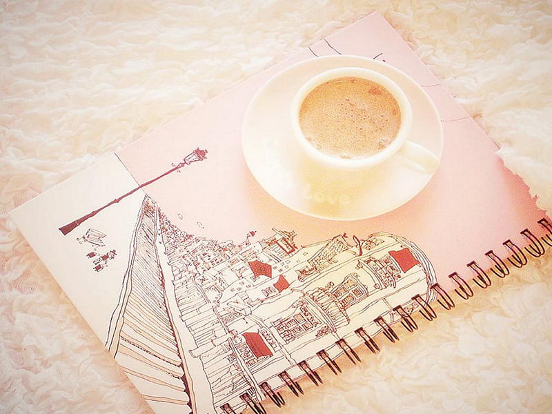 Good Morning Friend ツ, coffee, drawing, cup, morning, soft, HD wallpaper