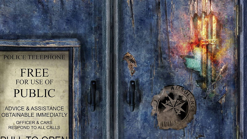 Broken TARDIS doors, Doctor Who TARDIS, TARDIS doors, Doctor Who, Broken TARDIS, HD wallpaper