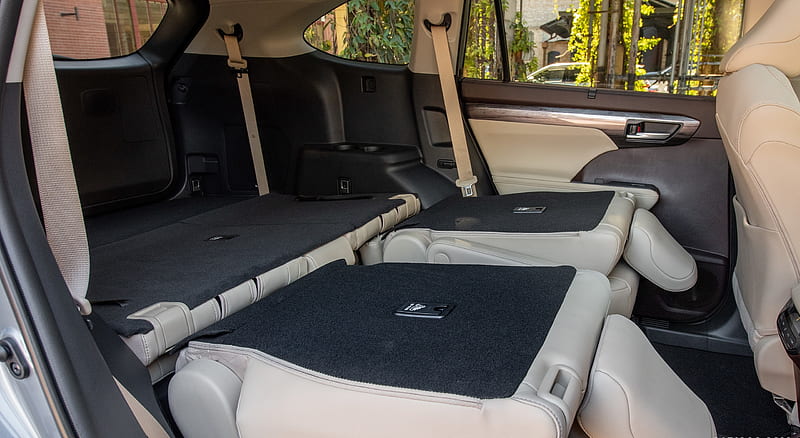 2020 Toyota Highlander Platinum (Color: Moon Dust) - Interior, Third Row Seats , car, HD wallpaper