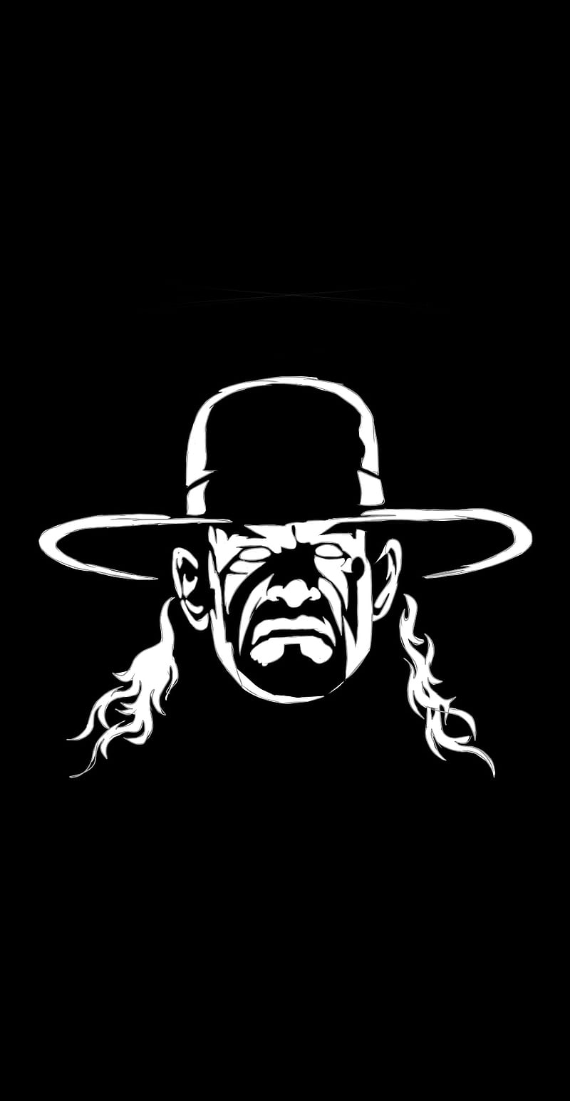 Undertaker, black and white, wrestling, wwe, HD phone wallpaper