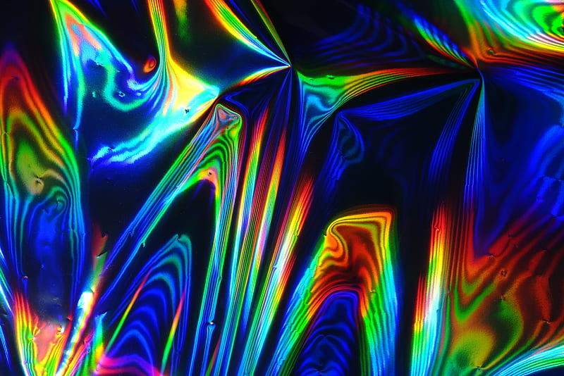 hologram, shimmering, colorful, abstraction, HD wallpaper
