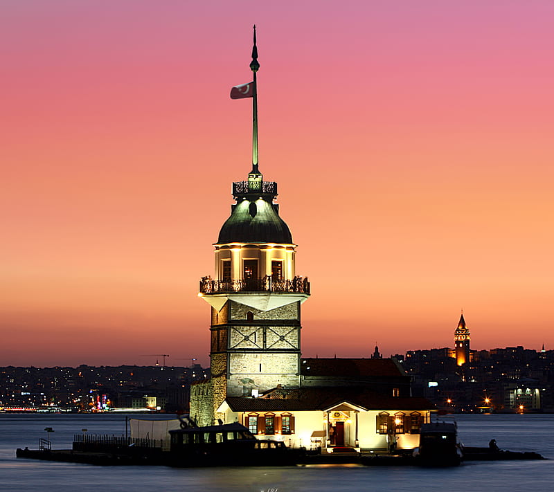 Kiz Kulesi, istanbul, osmanli, ottoman, HD wallpaper