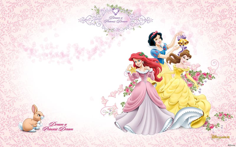 Rabbit, Snow White, Movie, Disney, Ariel (The Little Mermaid), Disney Princess, Belle (Beauty And The Beast), HD wallpaper