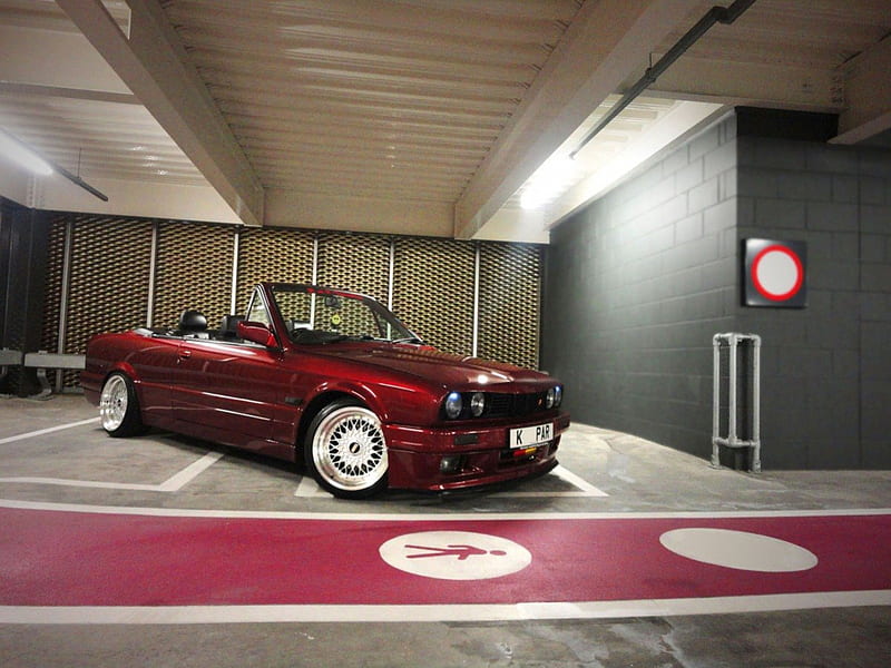 Calypso Red BMW E30 PAR, e30 bbs, e30 325, calypso red, bmw e30, e30 , calypso red e30, e30, e30 convertible red, e30 show car, e30 borbet b, e30 show, HD wallpaper