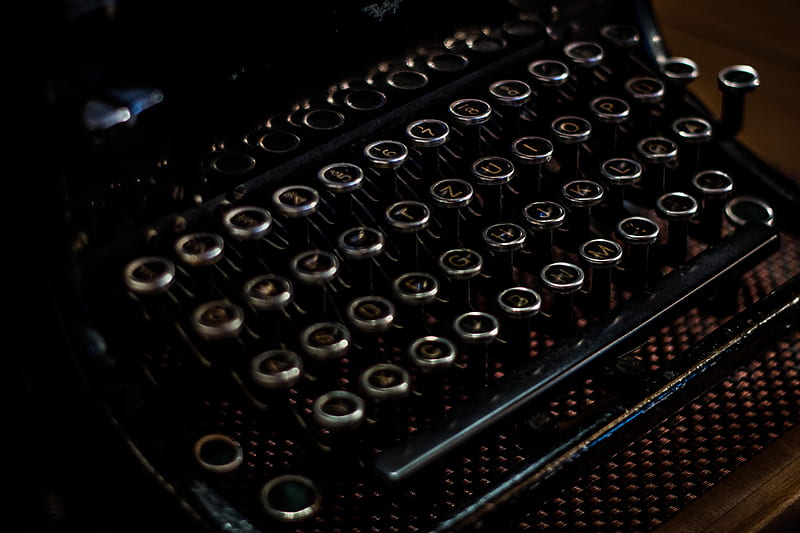 vintage black typewriter, HD wallpaper