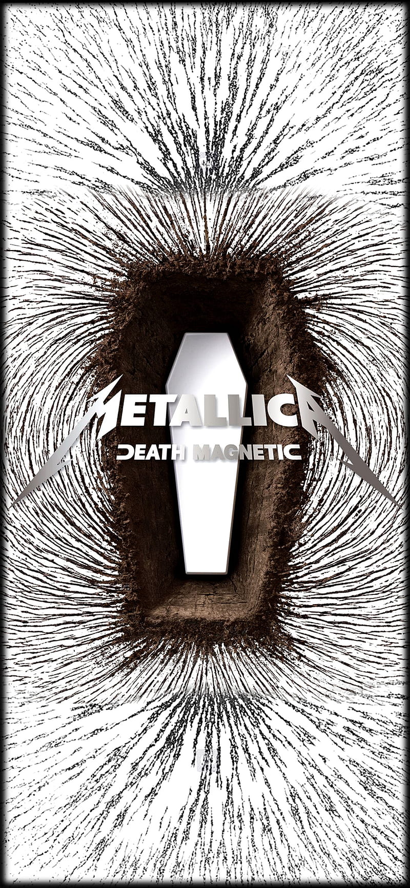 Metallica, background, cd front, death magnetic, HD phone wallpaper