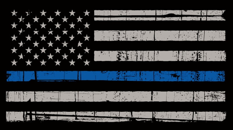 Thin Blue Line, Blue, Line, Officer, Police, HD wallpaper