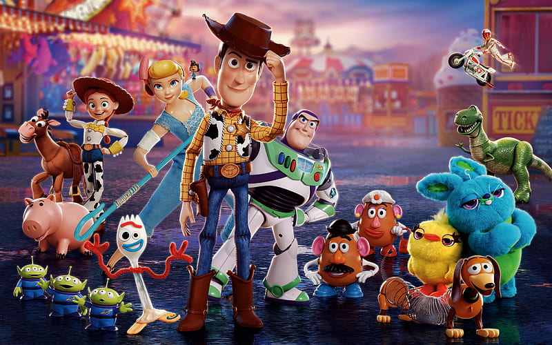 Toy Story 4, 2019, all characters, creative art, poster, promotional materials, HD wallpaper