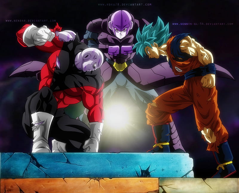 Goku jiren hit, ball, blue, dragon, god, goku, gris, hit, jiren, mortal, super, HD wallpaper