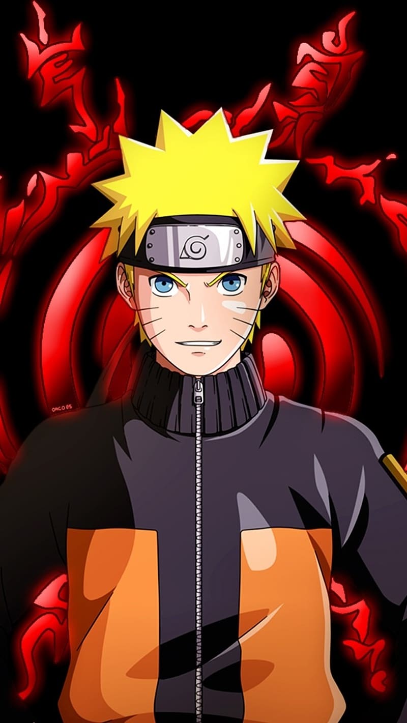 Naruto S For Lively, Red Background, animation, japanese manga, HD phone wallpaper
