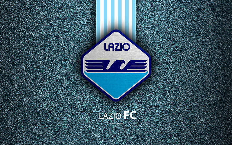 Lazio FC Italian football club, Serie A, emblem, Lazio new logo, leather texture, Rome, Italy, Italian Football Championships, HD wallpaper