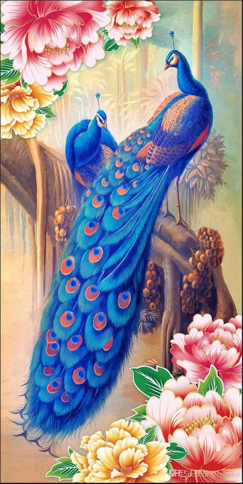 Peacock painting, Peacock art, Painting, Cute Peacock, HD phone wallpaper