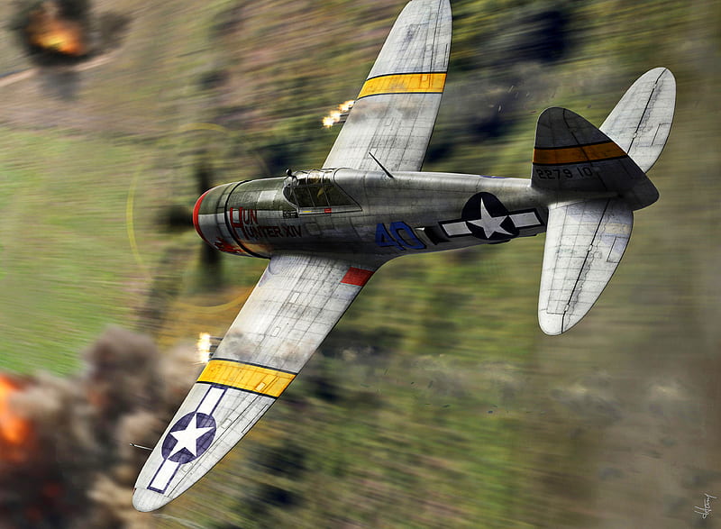 Military Aircraft, Republic P-47 Thunderbolt, Aircraft, Warplane, HD wallpaper