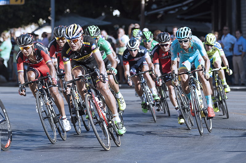 group of men on cycling race, HD wallpaper