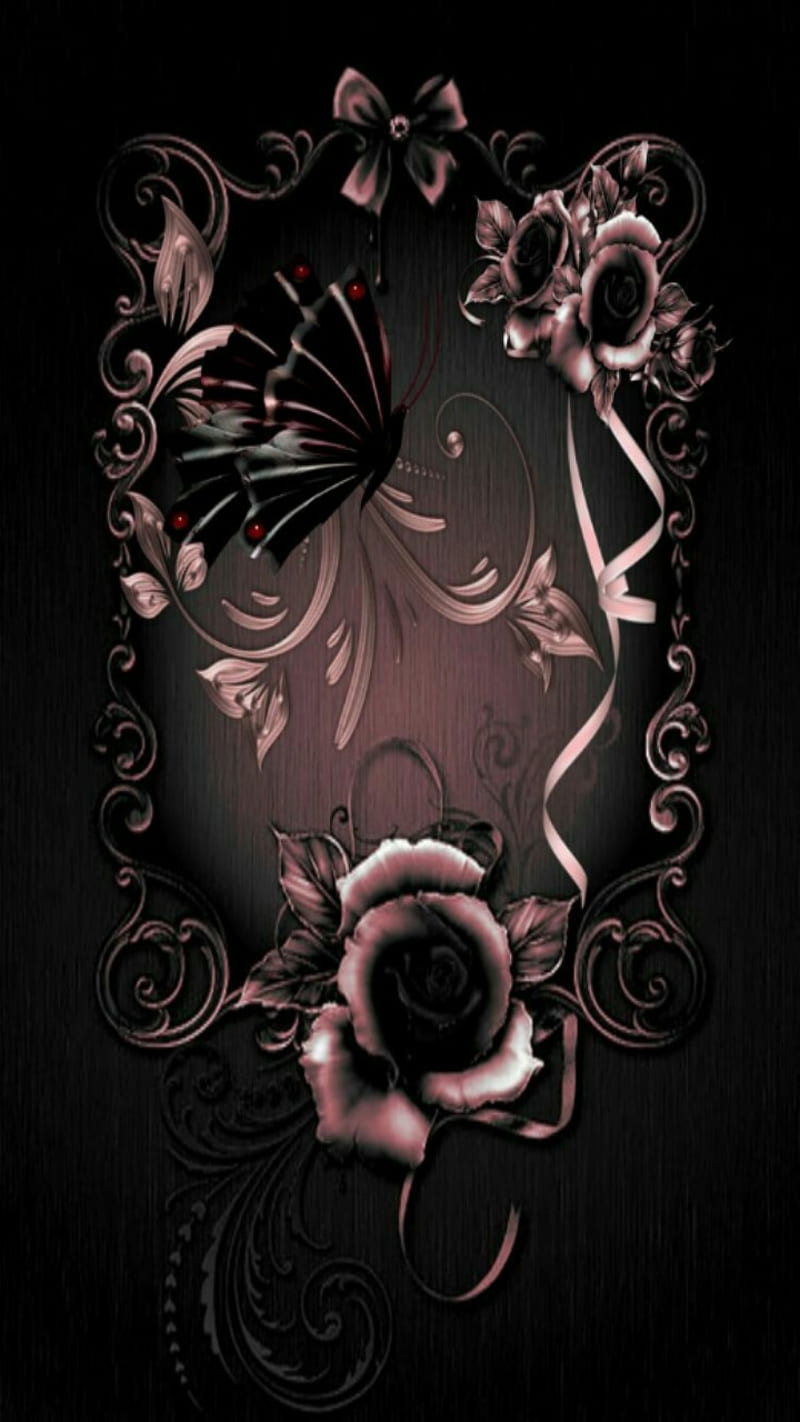 black butterfly, HD phone wallpaper