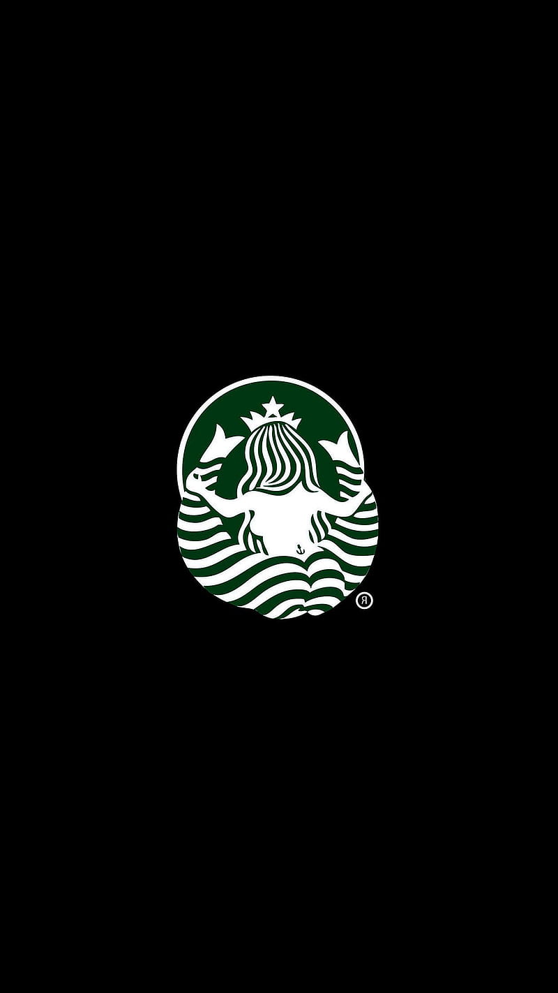 Starbucks amoled, cool, funny, logo, HD phone wallpaper